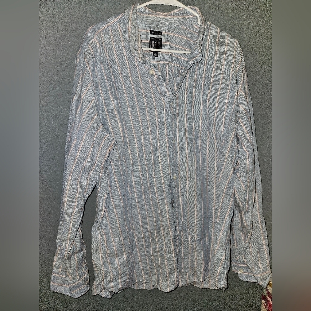 Gap Mens Long Sleeve Button Up Dress Shirt Size Xl